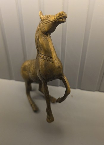 Pirinç Deve Rengi At Figürü - Görsel 9