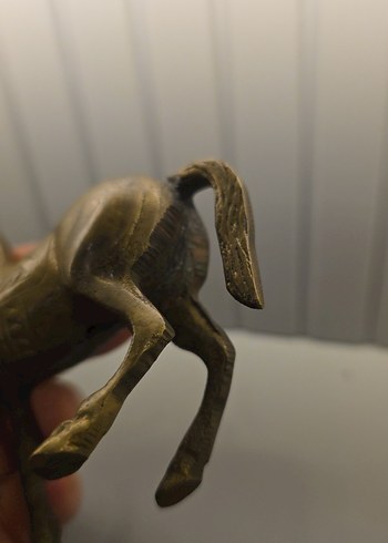 Pirinç Deve Rengi At Figürü - Görsel 5