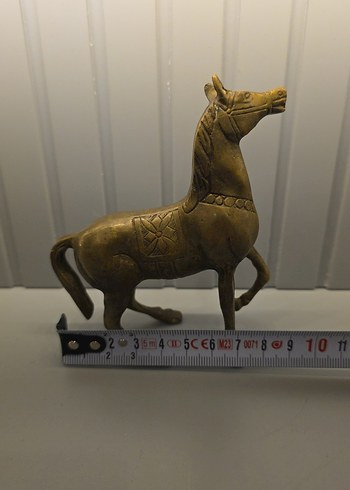 Pirinç Deve Rengi At Figürü - Görsel 10