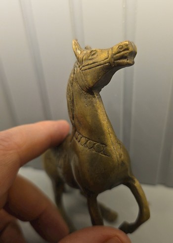 Pirinç Deve Rengi At Figürü - Görsel 8