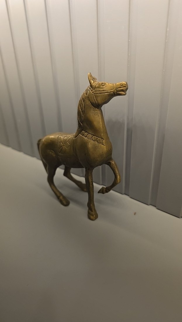 Pirinç Deve Rengi At Figürü - Görsel 2