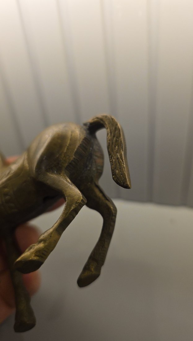 Pirinç Deve Rengi At Figürü - Görsel 5