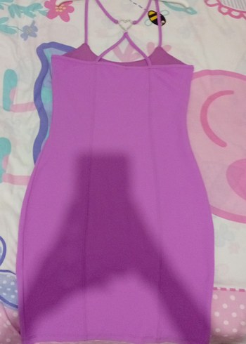 Mor Straplez Mini Elbise - Görsel 2