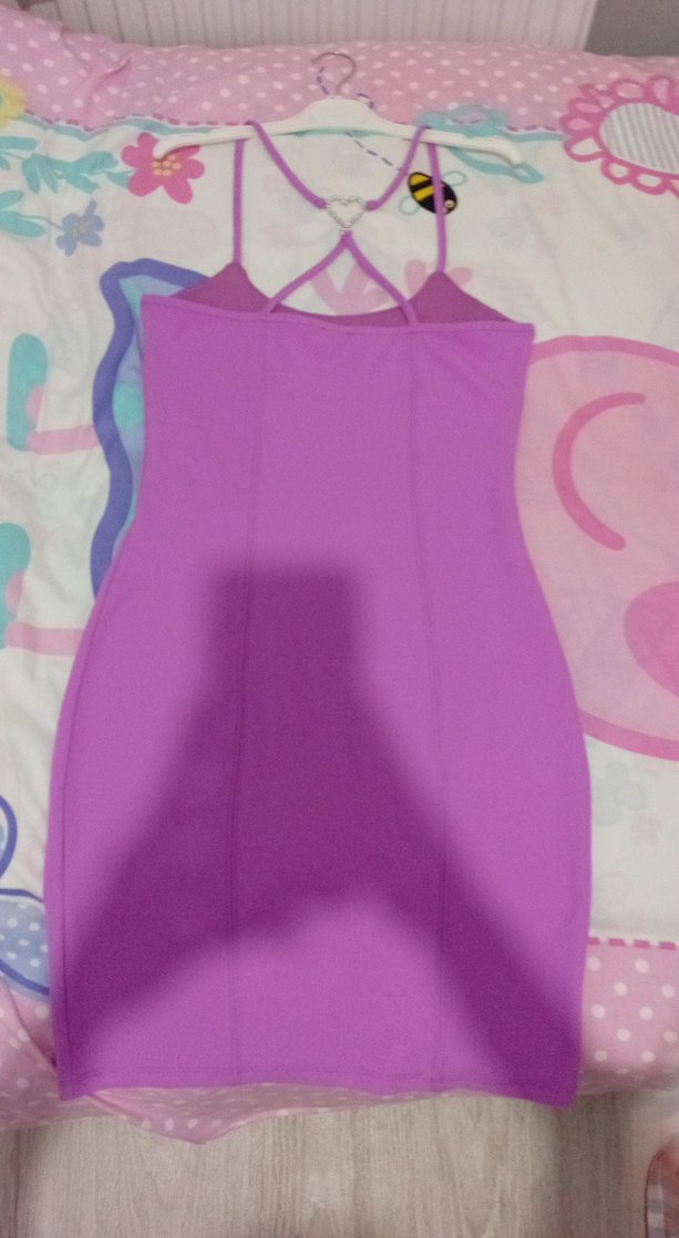 Mor Straplez Mini Elbise - Görsel 2