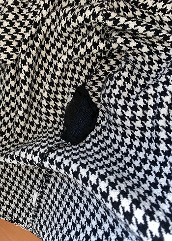 Uzun Kollu Düğmeli Siyah Beyaz Kadın Gömlek - Görsel 6