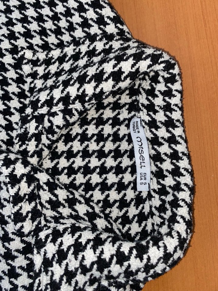 Uzun Kollu Düğmeli Siyah Beyaz Kadın Gömlek - Görsel 3