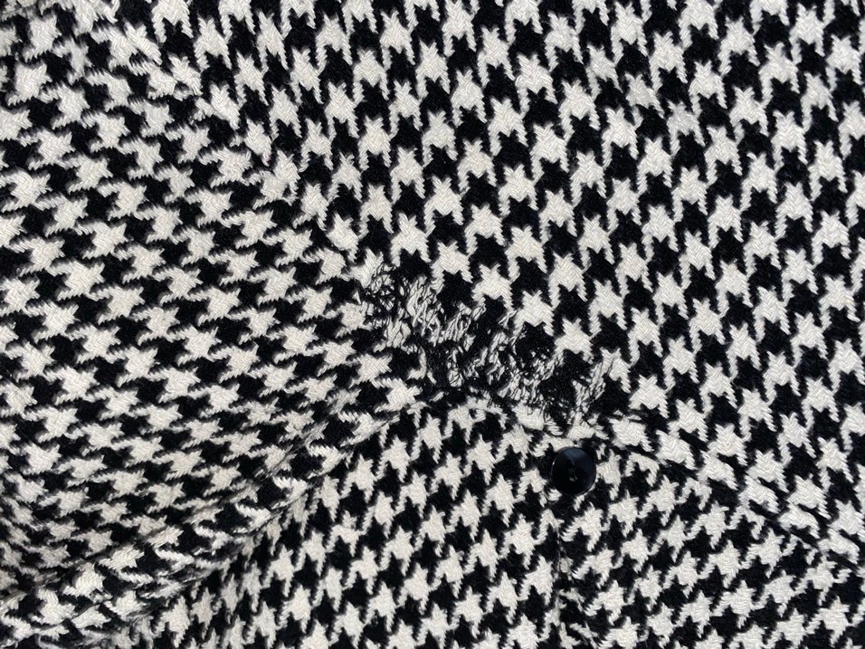 Uzun Kollu Düğmeli Siyah Beyaz Kadın Gömlek - Görsel 5