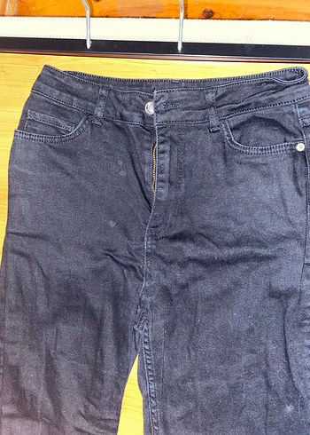 Kadın Siyah Normal Boy Denim Pantolon - Görsel 2