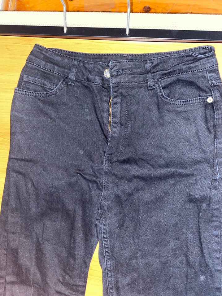 Kadın Siyah Normal Boy Denim Pantolon - Görsel 2