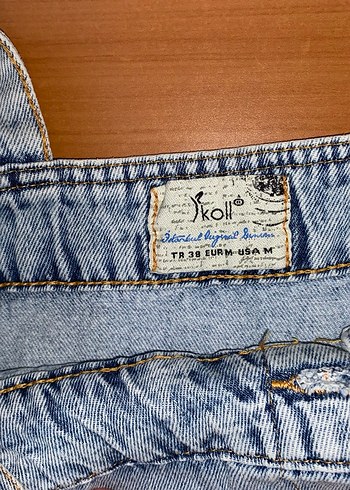 Mavi Uzun Kot Askılı Kadın Tulum - Görsel 4