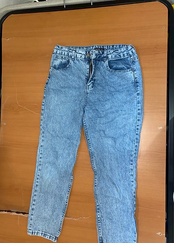 Gri Renk Rahat Kesim Midi Kadın Kot Pantolon - Görsel 6