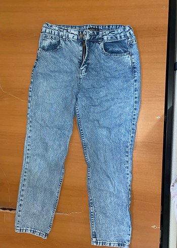 Gri Renk Rahat Kesim Midi Kadın Kot Pantolon - Görsel 7