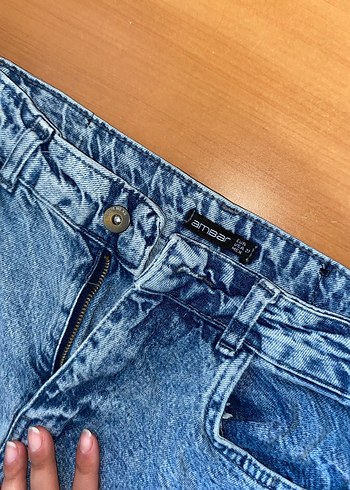 Gri Renk Rahat Kesim Midi Kadın Kot Pantolon - Görsel 3