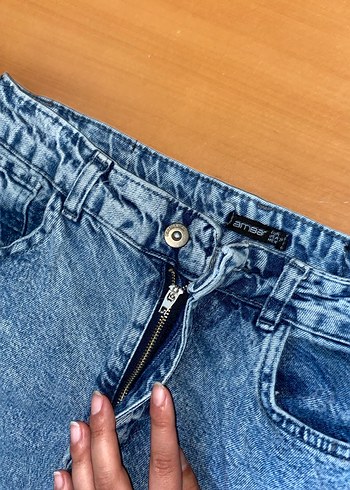 Gri Renk Rahat Kesim Midi Kadın Kot Pantolon - Görsel 5