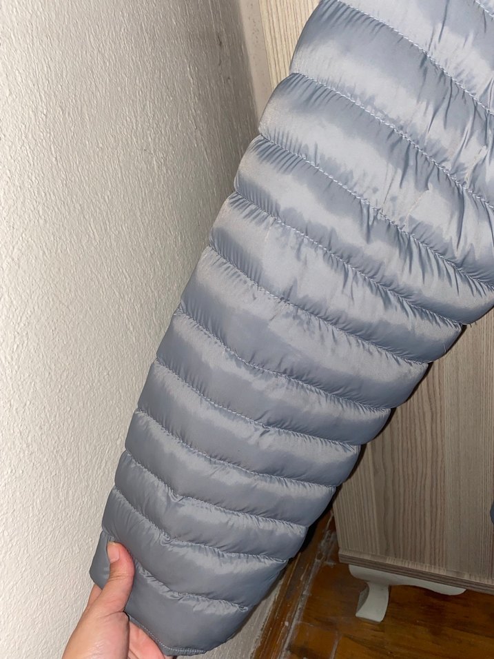 Kadın Gri Midi Şişme Mont - Görsel 4