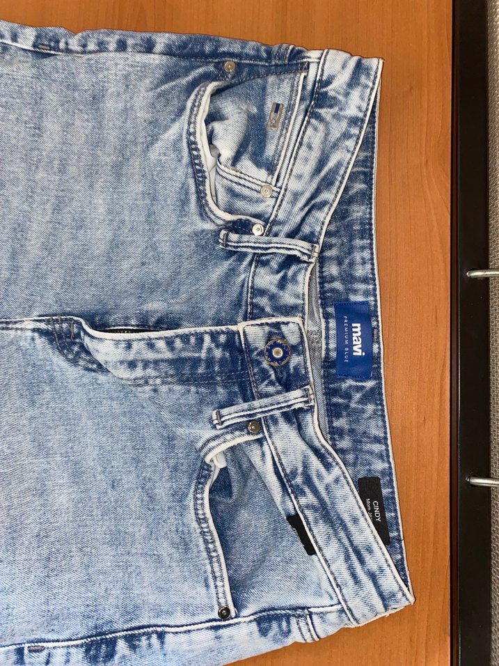 Mavi Loose Fit Midi Kadın Denim Pantolon - Görsel 2
