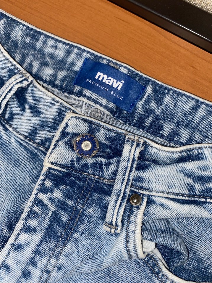 Mavi Loose Fit Midi Kadın Denim Pantolon - Görsel 4
