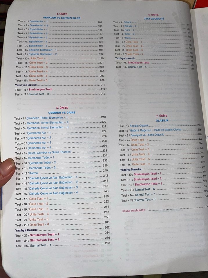 11. Sınıf Matematik Soru Bankası - Bilgi Sarmal - Görsel 4