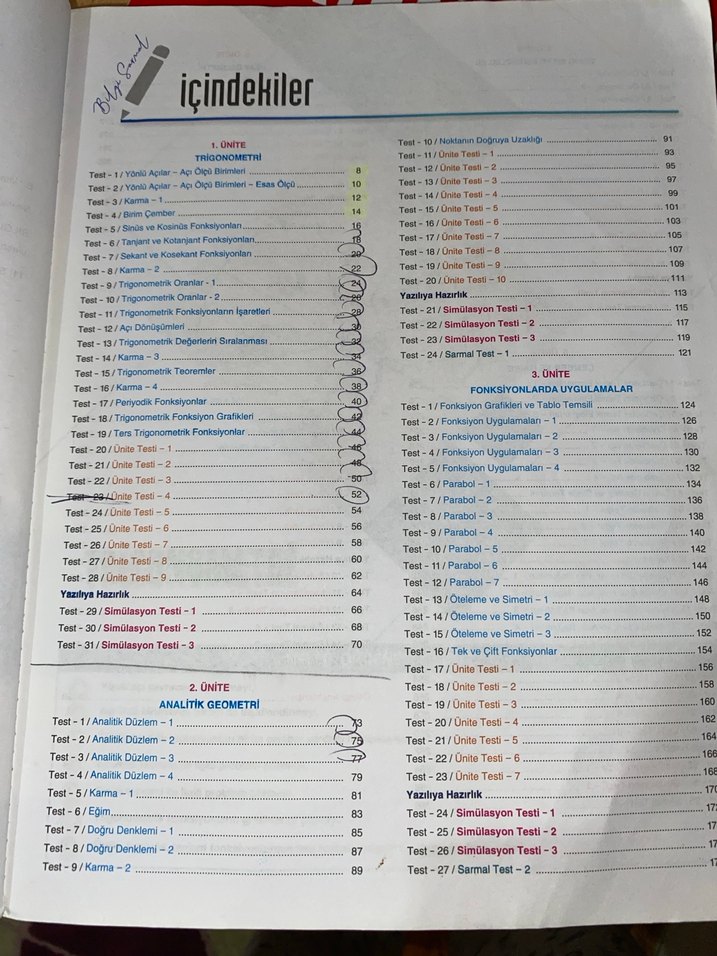 11. Sınıf Matematik Soru Bankası - Bilgi Sarmal - Görsel 3