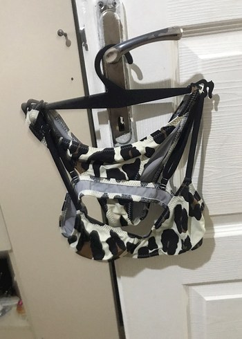 Kahverengi Zebra Desenli Bikini - Görsel 2