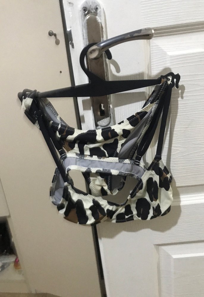 Kahverengi Zebra Desenli Bikini - Görsel 2