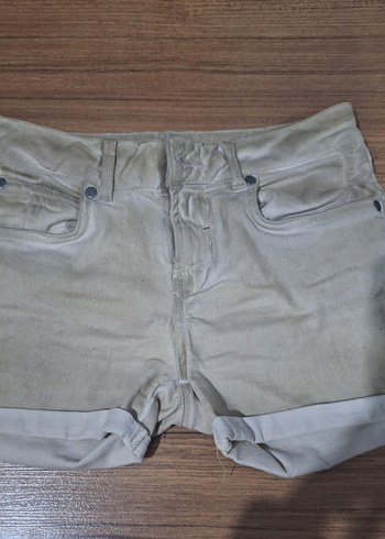 Düğmeli Bej Süet Midi Kadın Pantolon - Görsel 3