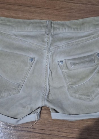 Düğmeli Bej Süet Midi Kadın Pantolon - Görsel 2