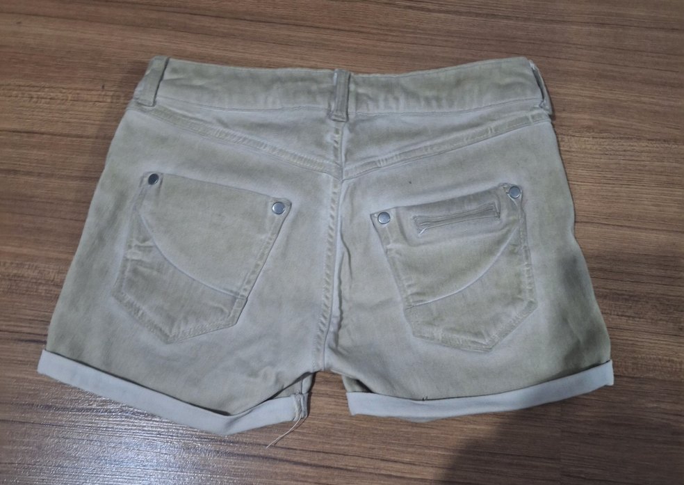 Düğmeli Bej Süet Midi Kadın Pantolon - Görsel 2