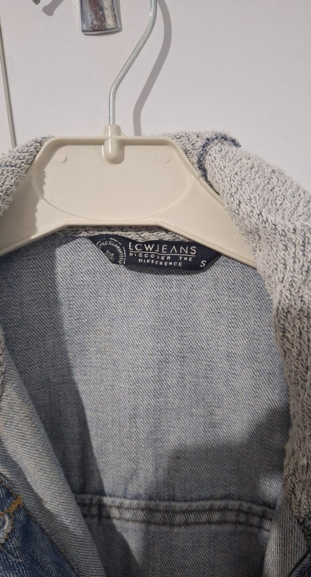 Gri Denim ve Triko Detaylı Kadın Ceket - Görsel 2