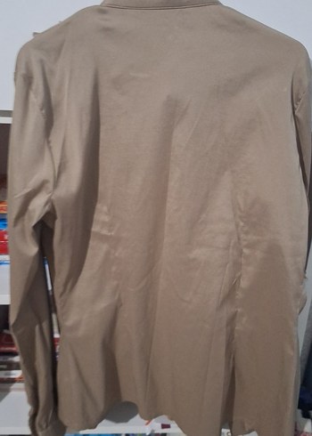 Uzun Kollu Bej Keten Fırfırlı Nakışlı Gömlek - Görsel 5