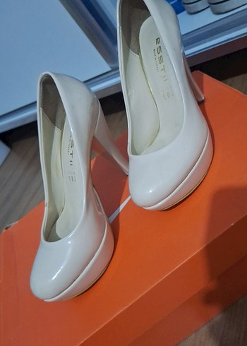 Beyaz Platform Topuklu Kadın Stiletto - Görsel 5