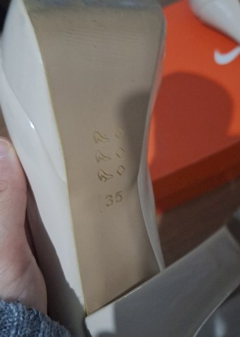 35 Beden ten rengi Renk Beyaz Platform Topuklu Kadın Stiletto