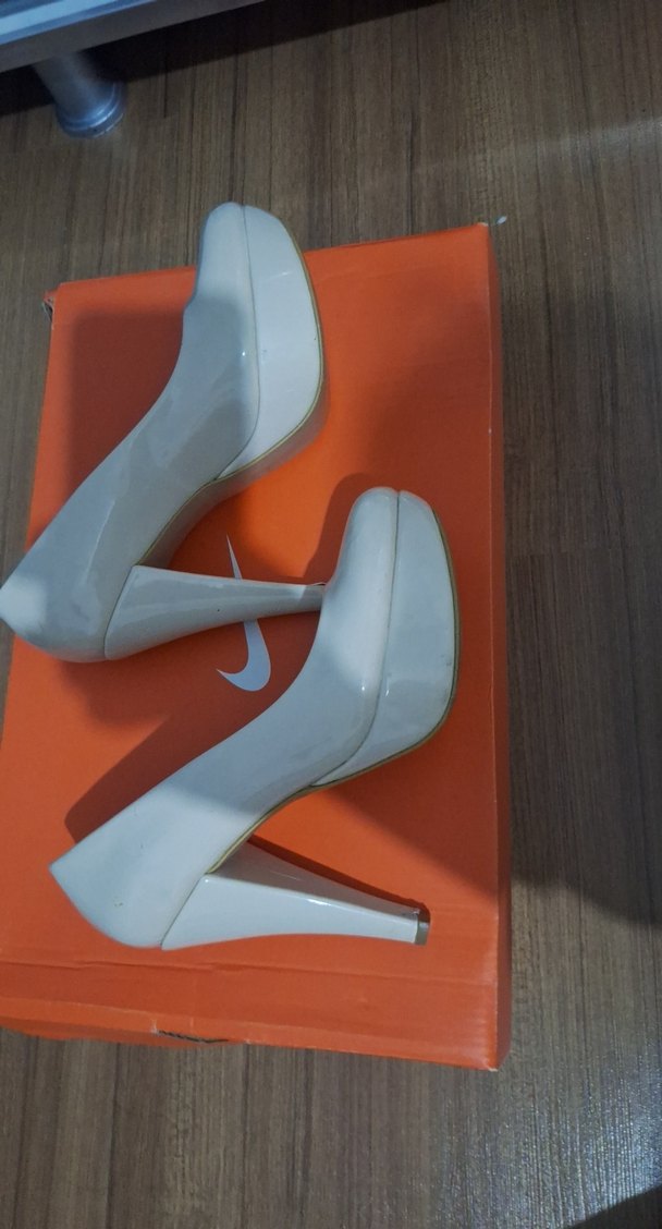 Beyaz Platform Topuklu Kadın Stiletto - Görsel 3