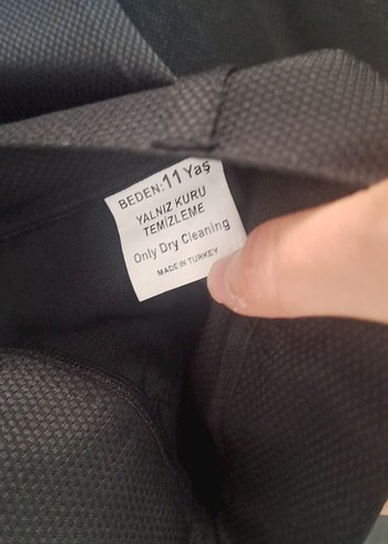 Düğmeli, Siyah Erkek Çocuk Takım Elbise - Görsel 9