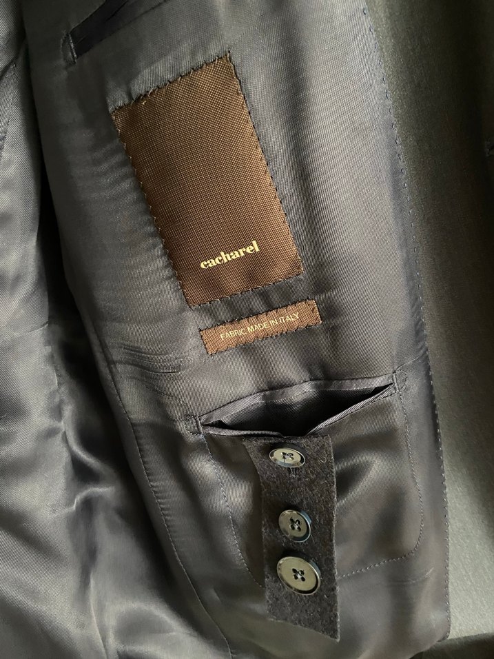 Cacharel Lacivert 130s Yün Travel Ceket - Görsel 3