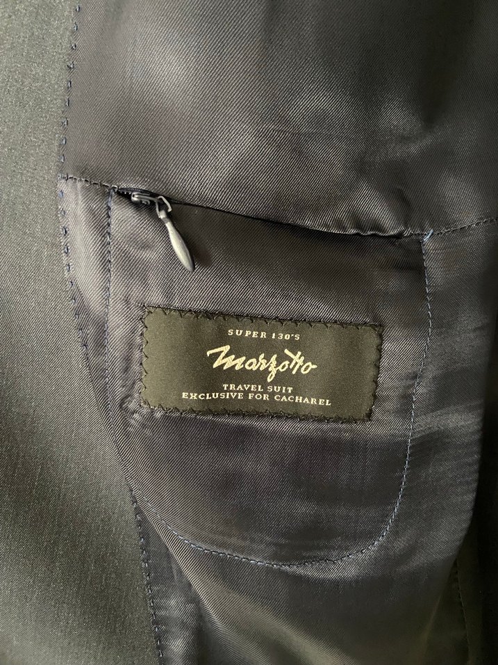 Cacharel Lacivert 130s Yün Travel Ceket - Görsel 4