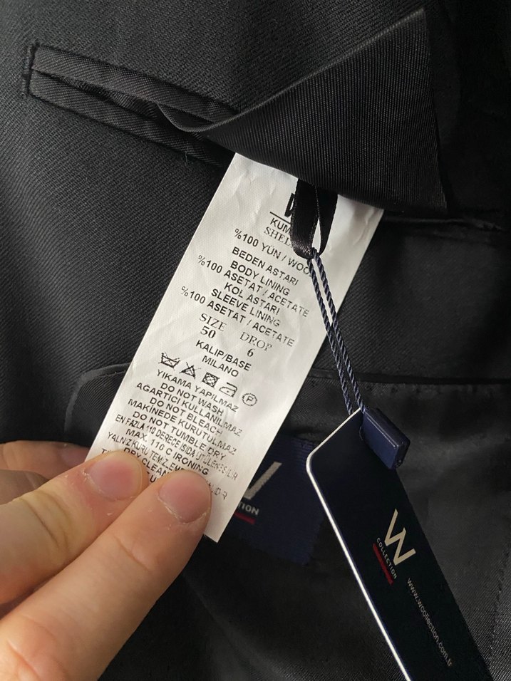 W Collection Siyah Yün Takım Elbise - Görsel 5