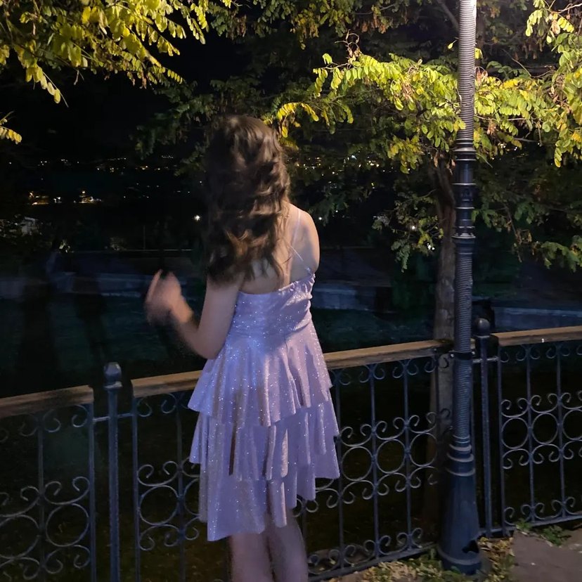 Simli Toz Pembe Midi Kat Kat Elbise - Görsel 3