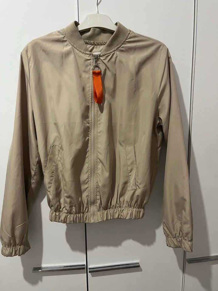 Bej Kemerli Sokak Stili Kadın Ceket - Görsel 3