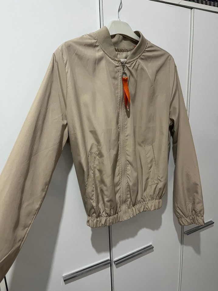 Bej Kemerli Sokak Stili Kadın Ceket - Görsel 4