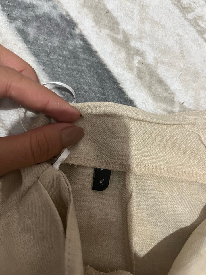 Bej Kadın Uzun Keten Etek - Görsel 4