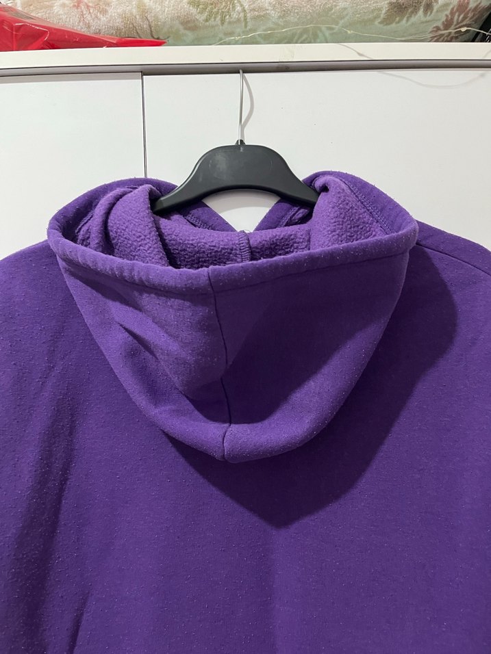 Mor Kapüşonlu Kadın Sweatshirt - Görsel 5