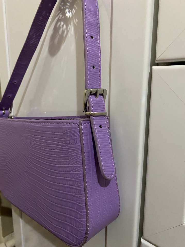 Lila Kadın Baget Çanta - Görsel 3