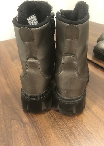 Gri Platform Topuklu Kadın Botları - Görsel 3