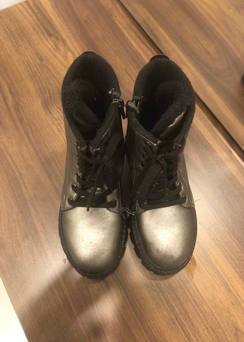 Gri Platform Topuklu Kadın Botları - Görsel 4