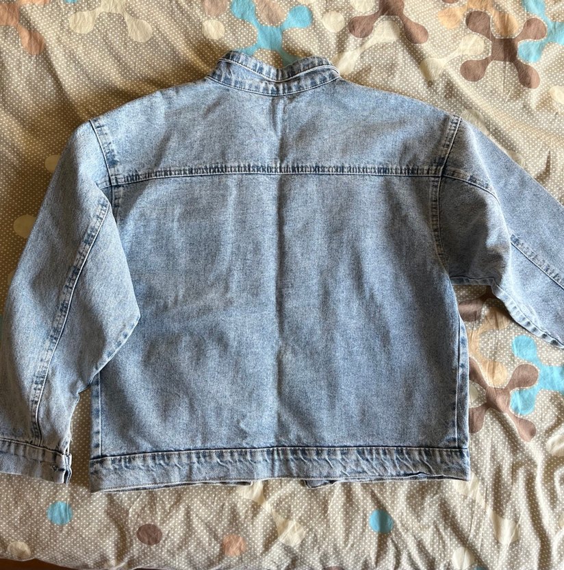 Düğmeli Mavi Denim Kot Ceket - Görsel 4
