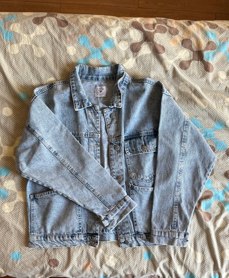 Düğmeli Mavi Denim Kot Ceket - Görsel 2