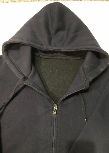 Erkek Kapüşonlu Fermuarlı Lacivert Sweatshırt ve eşofman - Görsel 5