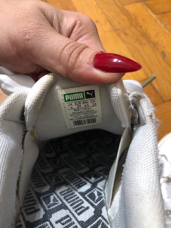 Kadın Beyaz Puma Spor Ayakkabı Fiyonklu - Görsel 5