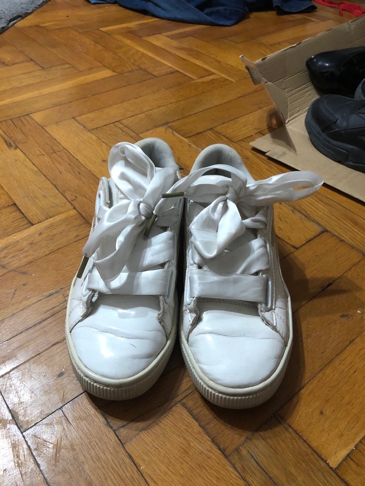 Kadın Beyaz Puma Spor Ayakkabı Fiyonklu - Görsel 2